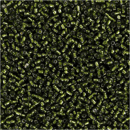 Rocai-Perlen, Durchm. 1,7 mm, Größe 15/0, Lochgröße 0,5-0,8 mm, grasgrün, 25g/ 1 Pk. Rocai-Perlen, Durchm. 1,7 mm, Größe 15/0, Lochgröße 0,5-0,8 mm, grasgrün, 25g/ 1 Pk. von Diverse