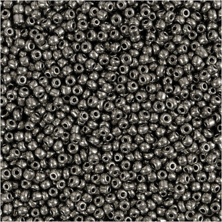 Rocai-Perlen, Durchm. 1,7 mm, Größe 15/0, Lochgröße 0,5-0,8 mm, graues Metall, 25g/ 1 Pk. Rocai-Perlen, Durchm. 1,7 mm, Größe 15/0, Lochgröße 0,5-0,8 mm, graues Metall, 25g/ 1 Pk. von Diverse