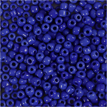 Rocai-Perlen, Durchm. 3 mm, Größe 8/0, Lochgröße 0,6-1,0 mm, blau, 25g/ 1 Pk. Rocai-Perlen, Durchm. 3 mm, Größe 8/0, Lochgröße 0,6-1,0 mm, blau, 25g/ 1 Pk. von Diverse