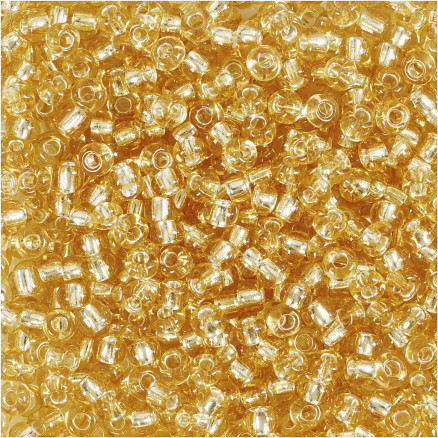 Rocai-Perlen, Durchm. 3 mm, Größe 8/0, Lochgröße 0,6-1,0 mm, gold, 25g/ 1 Pk. Rocai-Perlen, Durchm. 3 mm, Größe 8/0, Lochgröße 0,6-1,0 mm, gold, 25g/ 1 Pk. von Diverse