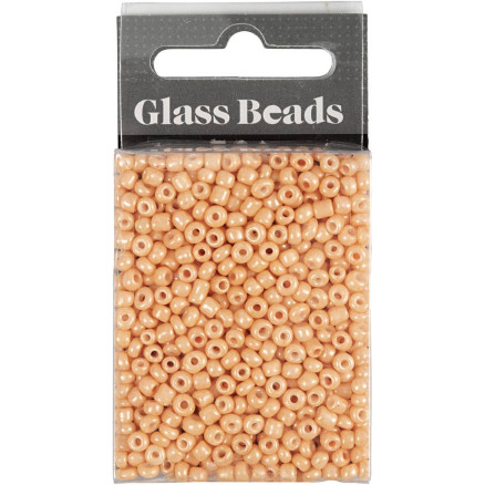 Rocai-Perlen, Durchm. 3 mm, Größe 8/0, Lochgröße 0,6-1,0 mm, pfirsich, 25g/ 1 Pk. Rocai-Perlen, Durchm. 3 mm, Größe 8/0, Lochgröße 0,6-1,0 mm, pfirsich, 25g/ 1 Pk. von Diverse