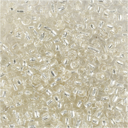 Rocai-Perlen, Durchm. 3 mm, Größe 8/0, Lochgröße 0,6-1,0 mm, silber, 25g/ 1 Pk. Rocai-Perlen, Durchm. 3 mm, Größe 8/0, Lochgröße 0,6-1,0 mm, silber, 25g/ 1 Pk. von Diverse