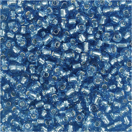 Rocai-Perlen, Durchm. 3 mm, Größe 8/0, Lochgröße 0,6-1,0 mm, türkis klar, 25g/ 1 Pk. Rocai-Perlen, Durchm. 3 mm, Größe 8/0, Lochgröße 0,6-1,0 mm, türkis klar, 25g/ 1 Pk. von Diverse
