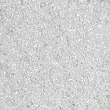 Rocailles-Perlen, D 1,7 mm, Größe 15/0, Lochgröße 0,5-0,8 mm, Transparent, 25 g/ 1 Pck Rocailles-Perlen, D 1,7 mm, Größe 15/0, Lochgröße 0,5-0,8 mm, Transparent, 25 g/ 1 Pck von Diverse