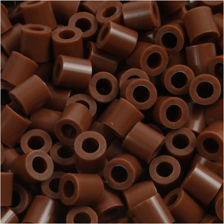 Röhrchenperlen, Größe 5x5 mm, Lochgröße 2,5 mm, mittel, Schokolade (32249), 1100 Stück / 1 Pk. von Diverse