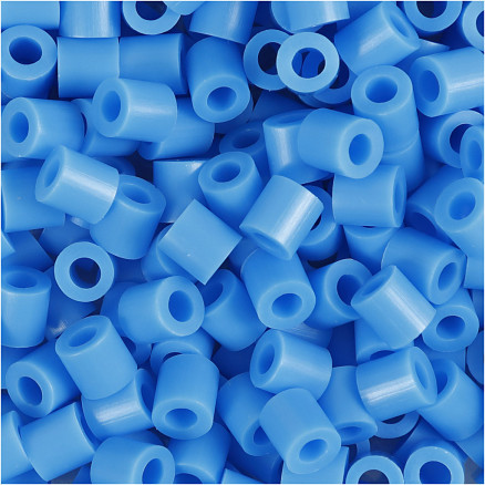 Röhrchenperlen, Größe 5x5 mm, Lochgröße 2,5 mm, mittel, blau (32238), 1100 Stück / 1 Pk. von Diverse