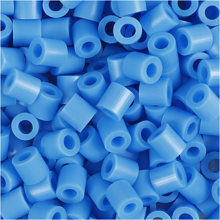 Röhrchenperlen, Größe 5x5 mm, Lochgröße 2,5 mm, mittel, blau (32238), 6000 Stück / 1 Pk. von Diverse