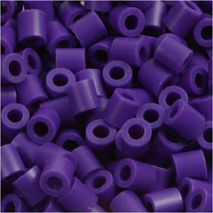 Röhrchenperlen, Größe 5x5 mm, Lochgröße 2,5 mm, mittel, dunkel lila (32234), 1100 Stück / 1 Pk. von Diverse