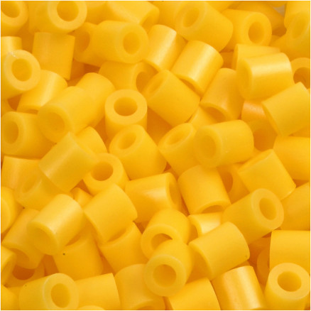 Röhrchenperlen, Größe 5x5 mm, Lochgröße 2,5 mm, mittel, gelb (32227), 1100 Stück / 1 Pk. von Diverse