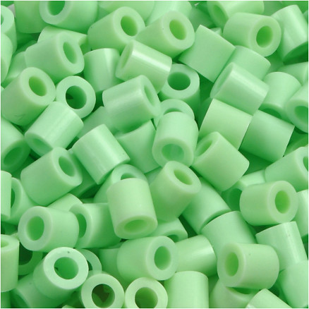 Röhrchenperlen, Größe 5x5 mm, Lochgröße 2,5 mm, mittel, grün pastell (32252), 1100 Stück / 1 Pk. von Diverse