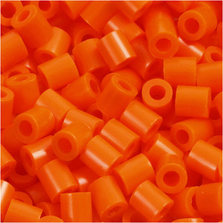 Röhrchenperlen, Größe 5x5 mm, Lochgröße 2,5 mm, mittel, klar orange (32233), 1100 Stück / 1 Pk. von Diverse