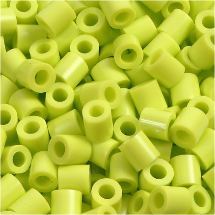 Röhrchenperlen, Größe 5x5 mm, Lochgröße 2,5 mm, mittel, lime (32241), 1100 Stück / 1 Pk. von Diverse