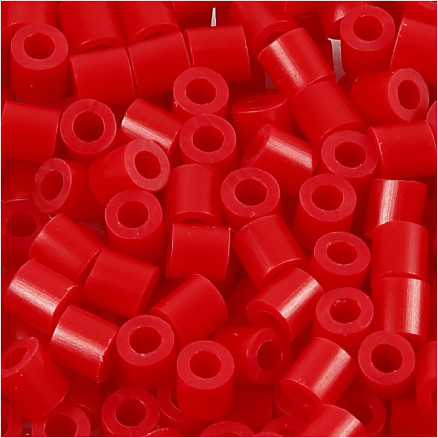 Röhrchenperlen, Größe 5x5 mm, Lochgröße 2,5 mm, mittel, rot (32231), 1100 Stück / 1 Pk. von Diverse