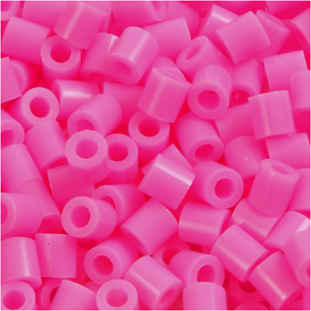 Röhrenperlen, Größe 5x5 mm, Lochgröße 2,5 mm, mittel, Rosa (32222), 1100 Stück / 1 Pk. von Diverse