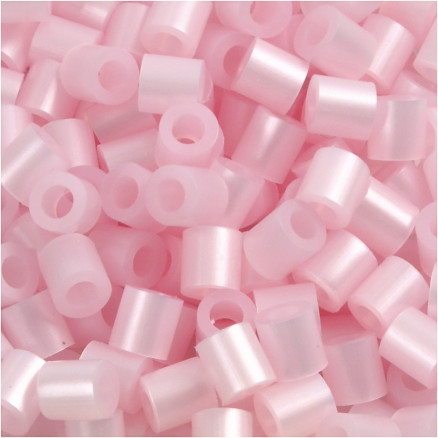 Röhrenperlen, Größe 5x5 mm, Lochgröße 2,5 mm, mittel, Rosa Perlmutt (32259), 1100 Stück / 1 Pk. von Diverse
