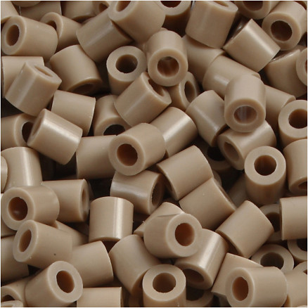 Röhrenperlen, Größe 5x5 mm, Lochgröße 2,5 mm, mittel, beige (32248), 1100 Stück / 1 Pk. von Diverse