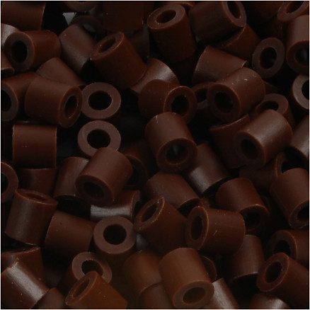 Röhrenperlen, Größe 5x5 mm, Lochgröße 2,5 mm, mittel, braun (32229), 1100 Stück / 1 Pk. von Diverse