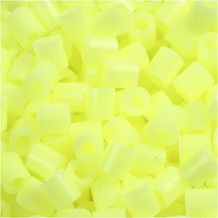Röhrenperlen, Größe 5x5 mm, Lochgröße 2,5 mm, mittel, gelb-pastell (32244), 1100 Stück / 1 Pk. von Diverse