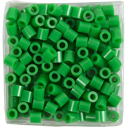 Röhrenperlen, Größe 5x5 mm, Lochgröße 2,5 mm, mittel, grün (32230), 1100 Stück / 1 Pk. von Diverse