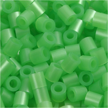 Röhrenperlen, Größe 5x5 mm, Lochgröße 2,5 mm, mittel, grünes Perlmutt (32240), 1100 Stück / 1 Pk. von Diverse