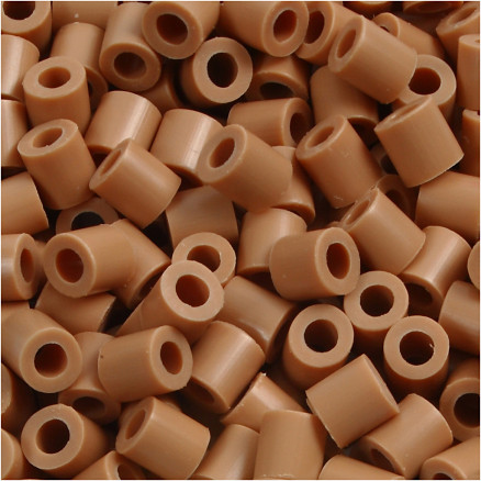 Röhrenperlen, Größe 5x5 mm, Lochgröße 2,5 mm, mittel, hellbraun (32260), 1100 Stück / 1 Pk. von Diverse