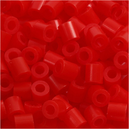 Röhrenperlen, Größe 5x5 mm, Lochgröße 2,5 mm, mittel, hellrot (32225), 1100 Stück / 1 Pk. von Diverse