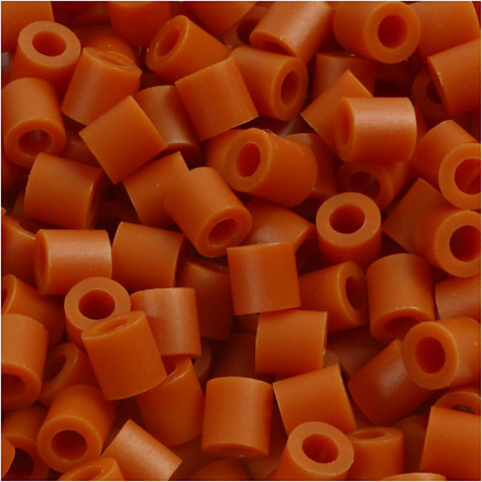 Röhrenperlen, Größe 5x5 mm, Lochgröße 2,5 mm, mittel, rotbraun (32254), 1100 Stück / 1 Pk. von Diverse