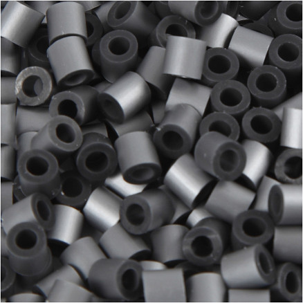 Röhrenperlen, Größe 5x5 mm, Lochgröße 2,5 mm, mittel, silber (32262), 6000 Stück / 1 Pk. von Diverse