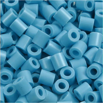 Röhrenperlen, Größe 5x5 mm, Lochgröße 2,5 mm, mittel, türkis (32256), 1100 Stück / 1 Pk. von Diverse