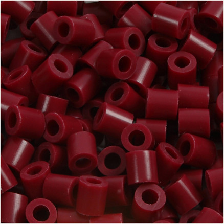 Röhrenperlen, Größe 5x5 mm, Lochgröße 2,5 mm, mittel, weinrot (32239), 1100 Stück / 1 Pk. von Diverse