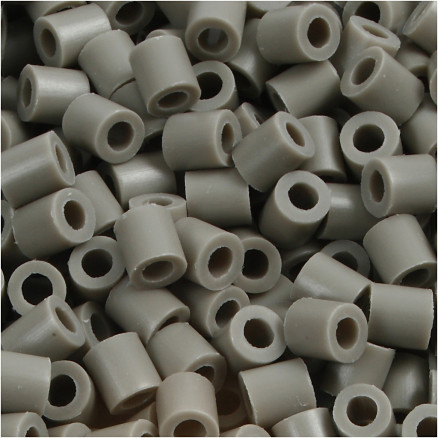 Rohrperlen, Größe 5x5 mm, Lochgröße 2,5 mm, mittel, aschgrau (32226), 1100 Stück / 1 Pk. von Diverse