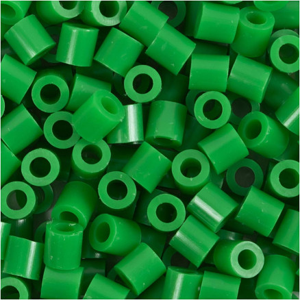 Bügelperlen, Größe 5x5 mm, Lochgröße 2,5 mm, medium, Grün (32230), 6000 Stk/ 1 Pck von Diverse