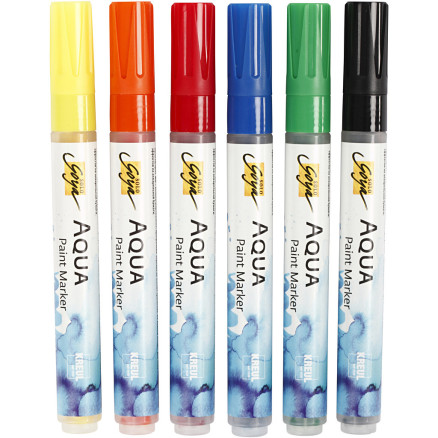 SOLO GOYA Aqua Paint Marker-Sets, Sortierte Farben, 6 Stk/ 1 Pck SOLO GOYA Aqua Paint Marker-Sets, Sortierte Farben, 6 Stk/ 1 Pck von Diverse