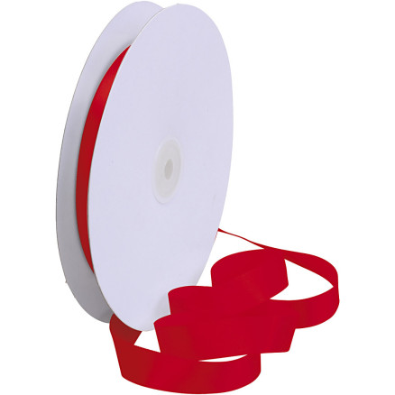 Satinband, B 15 mm, Rot, 50 m/ 1 Rolle von Diverse
