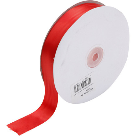 Satinband, B 25 mm, Rot, 50 m/ 1 Rolle von Diverse