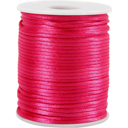 Satinband, Dicke 2 mm, Pink, 50 m/ 1 Rolle von Diverse