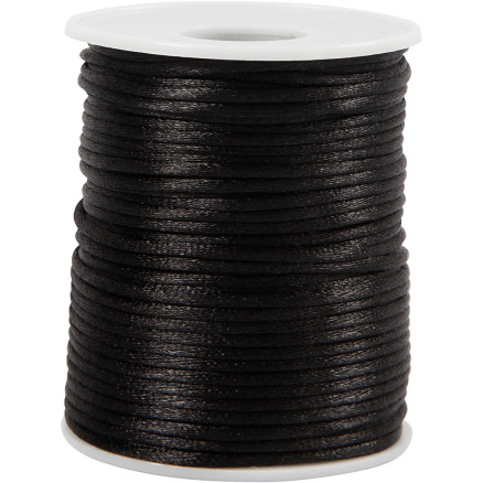 Satinband, Dicke 2 mm, Schwarz, 50 m/ 1 Rolle von Diverse