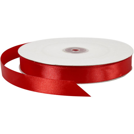 Satinband, B 20 mm, Rot, 100 m/ 1 Rolle von Diverse