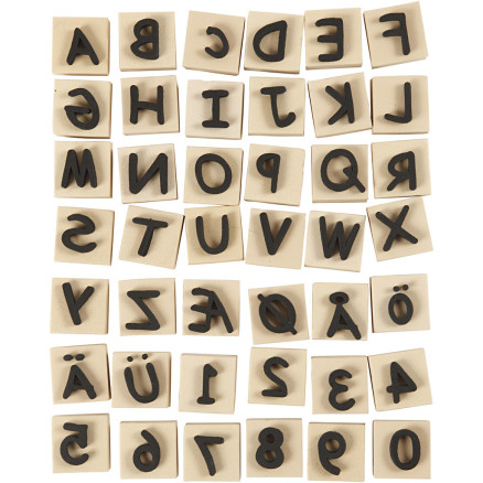 Schaumstoff-Stempel, Größe 3x3 cm, Dicke 13 mm, 42 Stk/ 1 Pck Schaumstoff-Stempel, Größe 3x3 cm, Dicke 13 mm, 42 Stk/ 1 Pck von Diverse