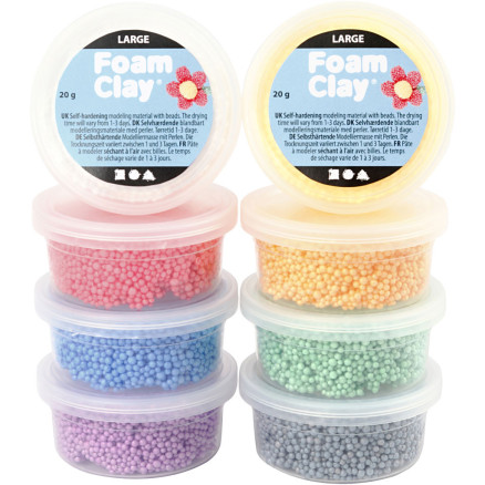 Foam Clay Large, Sortierte Farben, 8x20 g/ 1 Pck von Diverse