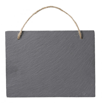 Schieferbrett mit Schnur Viereck 20x15cm von Diverse