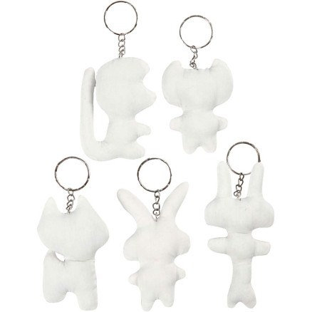 Schlüsselanhänger aus Stoff, H 6-10 cm, 5 Stk/ 1 Pck Schlüsselanhänger aus Stoff, H 6-10 cm, 5 Stk/ 1 Pck von Diverse