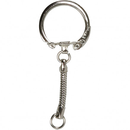 Schlüsselanhängerringe, D:2,3cm, L:6cm, 25 Stk von Diverse