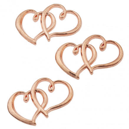 Schmuckanhänger Herz Metall Roségold 31x22mm - 10 Stk Schmuckanhänger Herz Metall Roségold 31x22mm - 10 Stk von Diverse