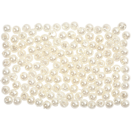 Schmuckperlen, D 3 mm, Lochgröße 0,7 mm, Perlmutt, 150 Stk/ 1 Pck Schmuckperlen, D 3 mm, Lochgröße 0,7 mm, Perlmutt, 150 Stk/ 1 Pck von Diverse