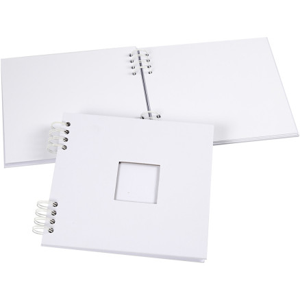 Scrapbook, Größe 20x20 cm, 250 g, Weiß, 1 Stk von Diverse