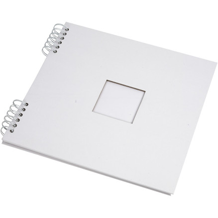 Scrapbook, Größe 30,5x30,5 cm, 250 g, Weiß, 1 Stk Scrapbook, Größe 30,5x30,5 cm, 250 g, Weiß, 1 Stk von Diverse