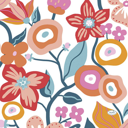 Servietten, Blüten, Größe 33x33 cm, 20 Stk/ 1 Pck Servietten, Blüten, Größe 33x33 cm, 20 Stk/ 1 Pck von Diverse