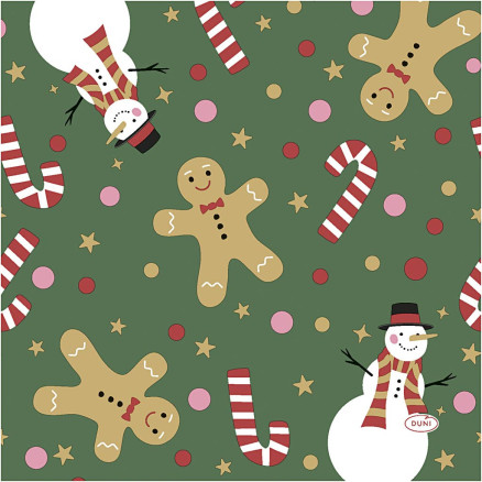 Servietten, Weihnachtsnascherei, Größe 33x33 cm, 20 Stk/ 1 Pck von Diverse
