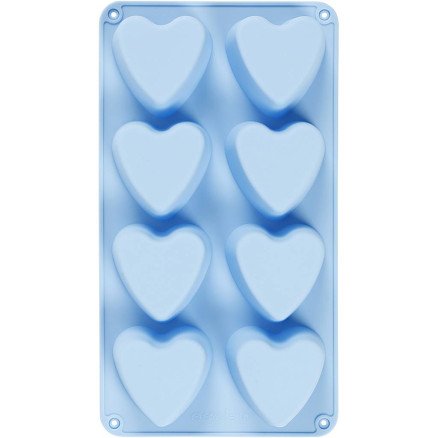 Silikonform, Herzen, H 3,5 cm, L 7 cm, B 6 cm, 100 ml, 1 Stk von Diverse